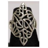 STERLING SILVER RING  SZ 7.75