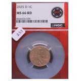 2025 D NGC MS66 RED LINCOLN CENT