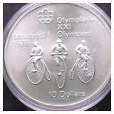 1974 CANADA SILVER 10 DOLLARS GEM