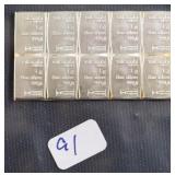 10-1 GRAM VALCAMBIE .999 SILVER BARS