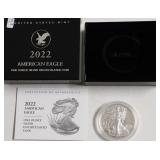 2022 W SILVER EAGLE W BOX PAPERS