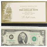 UNCIRCULATED $2 BILL