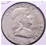 1962 D FRANKLIN HALF DOLLAR VF
