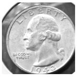 1943 CHOICE BU WASHINGTON QUARTER