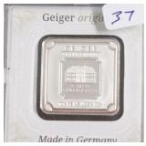 10 GRAM  GEIGER .999 SILVER BAR