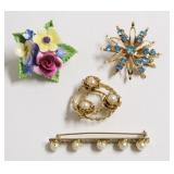 4 FASHION BROACHES