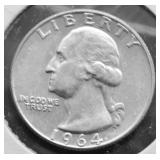 1964 CHOICE BU WASHINGTON QUARTER