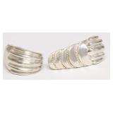 STERLING SILVER LAYER CIRCLE EAR RINGS