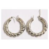 STERLING SILVER HOOP EAR RINGS