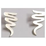 STERLING SILVER PICSSO IMMATATION EAR RINGS