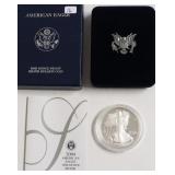 2004 PROOF SILVER EAGLE WITH BOX AND COA