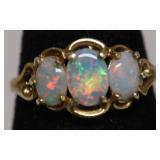 14K GOLD OPAL RING  SZ 5.75  2.2 GRAMS