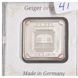 10 GRAM GEIGER .999 SILVER BAR
