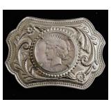 1926 PEACE DOLLAR BELT BUCKLE