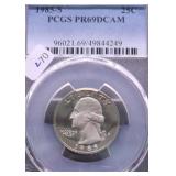 1985 S PCGS PF69DC WASHINGTON QUARTER