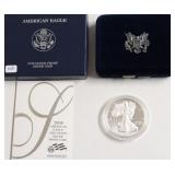 2008 PROOF SILVER EAGLE W BOX PAPERS