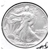 1941 D WALKING HALF DOLLAR XF