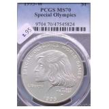 1995 W PCGS MS70 SPECIAL OLYMPIC SILVER DOLLAR
