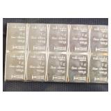 10 -1 GRAM VALCAMBIE .999 SILVER BARS