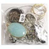 MISC JEWELRY ITEMS SOME STERLING ITEMS