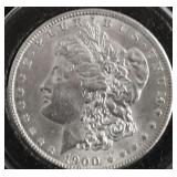 1900 MORGAN SILVER DOLLAR AU