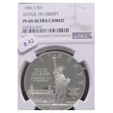 1986 S NGC PF69UC LIBERTY SILVER DOLLAR