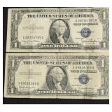 (2) SILVER CERTIFICATES
