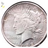 1922 PEACE DOLLAR XF