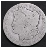 1901 O MORGAN DOLLAR AG