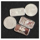 5-1 GRAM .999 SILVER BARS