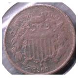 1866 TWO CENT PIECE XF DETAILS