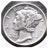 1935 MERCURY DIME AU