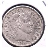 1910 BARER DIME CHOICE BU