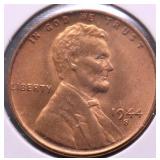 1944 S GEM RED LINCOLN CENT
