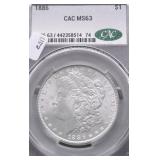 1886 CAC MS63 MORGAN DOLLAR