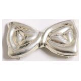 STERLING SILVER BOW BROACH   20.3 GRAMS