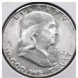 1952 S GEM BU FRANKLIN HALF DOLLAR