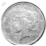 1923 PEACE DOLLAR VF