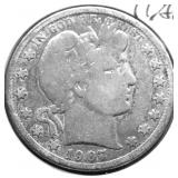 1907 D BARBER HALF DOLLAR G