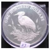 4.53 OZ .999 ANTIGUA & BARRUDA $100.00 ROUND