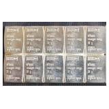 10-1 GRAM VALCAMBIE .999 SILVER BARS
