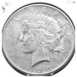 1925 PEACE DOLLAR AU
