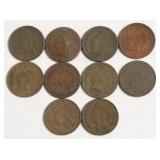 10 INDIAN HEAD CENTS