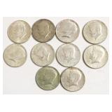 10 40 % SILVER HALF DOLLARS