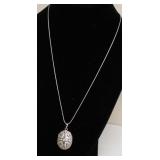 STERLING SILVER LOCKET AND CHAIN