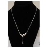 STERLING SILVER STONE NECKLACE