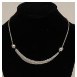 STERLING SILVER CHOKER NECKLACE