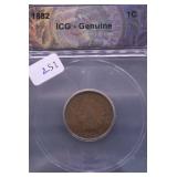 1882 INDIAN HEAD CENT   ICG GENUINE