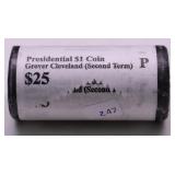 GEM BU BANK ROLL OF PRESIDENT DOLLARS
