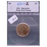 GOLD PLATED INDIAN HEAD CENT